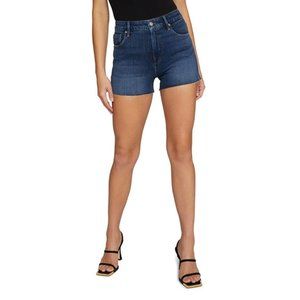 Good American High Rise Raw Hem Cut Off Denim Shorts Size 8/29